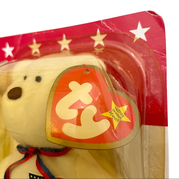 RARE!!! 1996 Ty Teenie Beanie Babies Unopened ERROR TAG "Libearty" the Bear - Picture 2 of 5